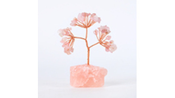Natural Mini Crystal Healing Rose Quartz Tree Amethyst Chips Crystal Tree on Raw Quartz1