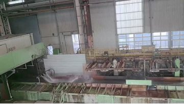 Spray water to cool down the newly produced steel coil