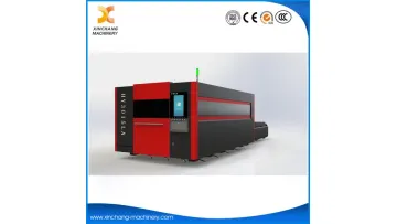 CNC Fiber Laser Plate Cutting Machine with Exchange Table and Enclosed Cover1