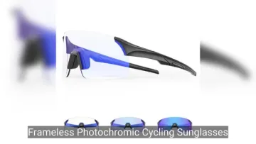 Frameless Photochromic Cycling Sunglasses for Baseball Golf Running1