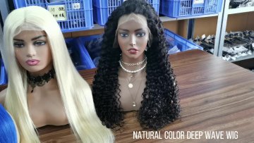Cheap ombre frontal lace raw cuticle aligned virgin hair wigs for black women deep wave 13x4 hd lace front human hair wigs1