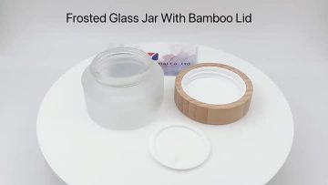 30g/50g/100g glass bamboo cream jar 