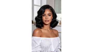 10 Inch Deep Wave 13x4 Lace Frontal Wig 100% Human Hair Glueless Wig #1B Natural Black