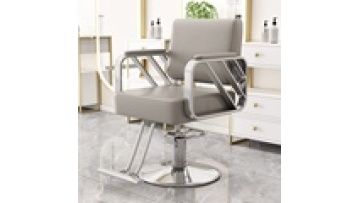 Low price Free sample Lifting rotating stainless steel PU leather beauty salon swivel barber styling hair cutting chair1