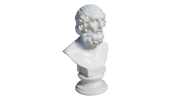 Greek Marble Bust with Ancient Script Handmade Museum