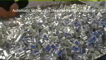 Automatic thermal transfer machine for bottles caps