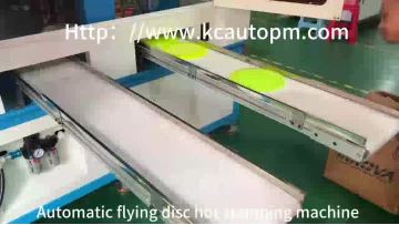 Automatic 3 heads hydraulic hot stamping machine for flying disc