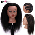 Female Mannequin Head With Hair For Braiding African Mannequin Practice Hairdressing Training Head Dummy Head For Cosmetology