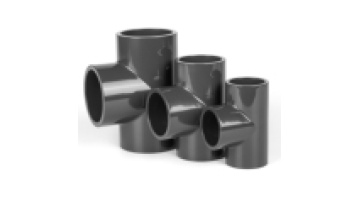 DIN Wholesale Made in China Hot Selling PVC Pipe Fitting Dark Grey Upvc Tee Connection1
