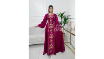 Eid Embroidery Muslim Women Party Dress Ramadan Abaya Long Abaya Dress with Belt Moroccan Dubai Style Long Dress 20261