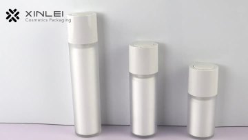 White spiral vacuum skin care bottle packaging bottle