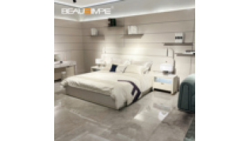 New Contemporary Design Best sell space saving leather beds Light Luxury modern furniture luxury bed room set king size bed1