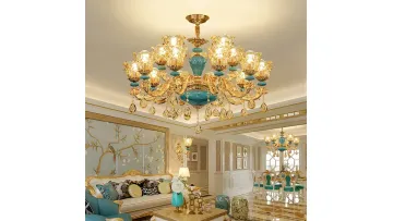 Elegant Rustic LED Crystal Chandelier for Modern Hotel Lobbies1