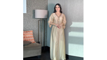Kaftan Abaya Islamic Clothing Elegant Satin Dress for Women V-neck Long Sleeve Maxi Dress Islamic Clothing Muslim Dresses Abaya1