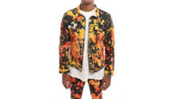 Custom Logo Tie Dyed Men's Jackets & Coats Streetwear Distressed Tone Jean Jackets1