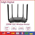 GLVISION GLC7 10/100M AC1200 Wireless Wifi Router 2.4Ghz/5.8Ghz Dual Band Wifi Repeater Full-Home-Coverage APP Remote Easy Setup