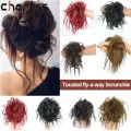 Chorliss Synthetic Messy Chignons Messy Bun Ponytails Resistance Scrunchie Wrap Hair Rope Synthetic Messy Chignon Bun For Women