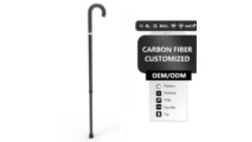 3K Carbon Fiber Gentleman One-piece Walking Stick Designed for Elderly Comfortable Grip with Durable Mobility Aid Cane1