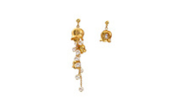 French Vintage Silver Lily of the Valley Earrings with Freshwater Pearls1