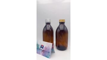  amber Oral liquid glass medicine bottle