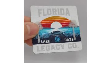 Silver silicone label printed on woven layer