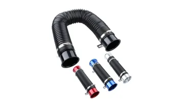 Plastic Flexible Pipe 3′′ ID 90cm Extended Length Black Universal1