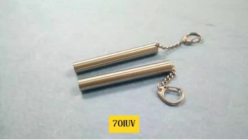 AAA battery powerful 365nm ultraviolet LED detector metal keychain uv flashlight1