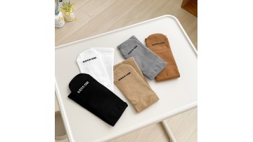 Korean version letter without heel long socks pile socks
