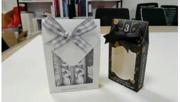house shape card paper box with clear window