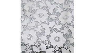 new arrival embroidered white guipure cord lace fabric fashion net embroidery fabric1