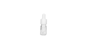 Empty clear 5ml essential oil glass dropper bottle