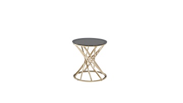 TL-AS328G Glass Side Table Twist Base Centerpiece