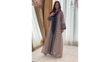 Embroidered Lace Abaya Dress (1)
