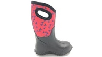 New design handles print neoprene rainboots kids1