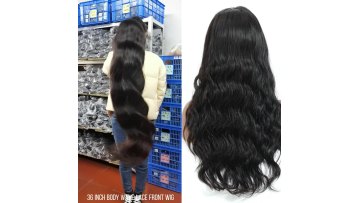 30 Inch 32Inch Indian Virgin Human Hair Wigs,Brazilian Peruvian Body Wave 4X4 Cuticle Aligned 3 Part Lace Closure Wig1