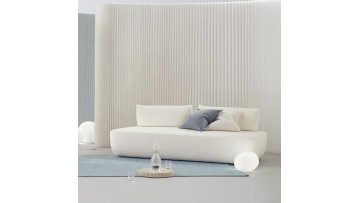 Curvy Modular Sofa with Movable Backrest