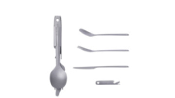 Boundless Voyage - Lightweight Titanium Spoon Fork Knife & Bottle Opener Set for Outdoor Activities1
