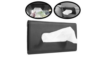 Car vehicle tissue box sunshade sunroof drawer hanging creative leather car interior accessories1