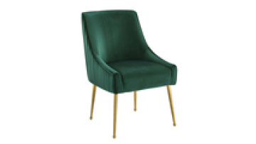 Popular model Luxury designs gold legs velvet chairs modern dining room sets furniture green pink blue grey1