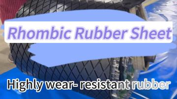 Wear resistant rhombic rubber plate