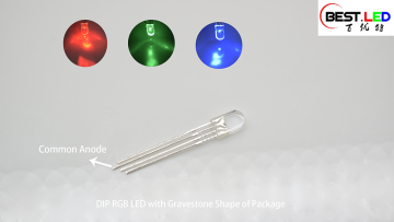 DIP RGB LED with Gravestone Shape of Package
