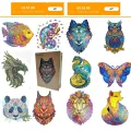 2021 New Wooden Puzzle for Adults Children Wood DIY Crafts Animal Shaped Christmas Gift wooden jigsaw puzzle Hell Difficulty
