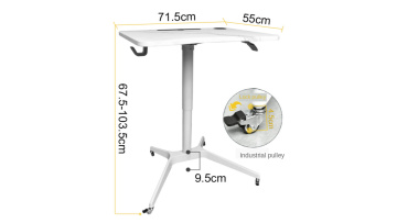 mobile stand up desk computer