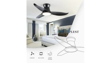 Flush Mount Indoor Ceil Fan with Light