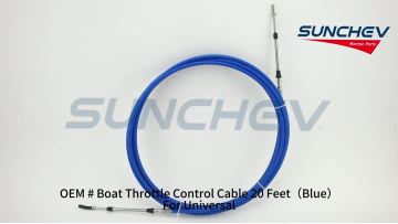 Boat Throttle Control Cable 20 Feet（Blue）