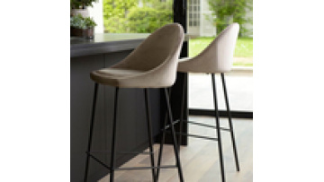 household wholesale free sample  ironwork  Leather cushion home  bar dining kitchen restaurant  high bar chair1