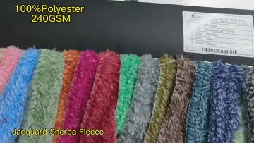 2022 High standard wholesale 100% polyester fleece  super soft jacquard winter fabrics for clothing1