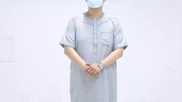Dalesell Wholesale Solid color Muslim Arabian Men Thobe Thawb Islamic Men Abaya Clothing Wear caftan moroccan kaftan1