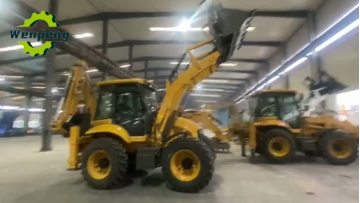 Backhoe Loader Busy on Both Ends