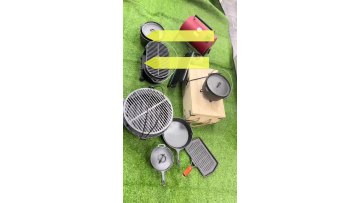Cast Iron Mini Family Grill Thickened Camping Bbq Accessories Barbecue Grill Set1